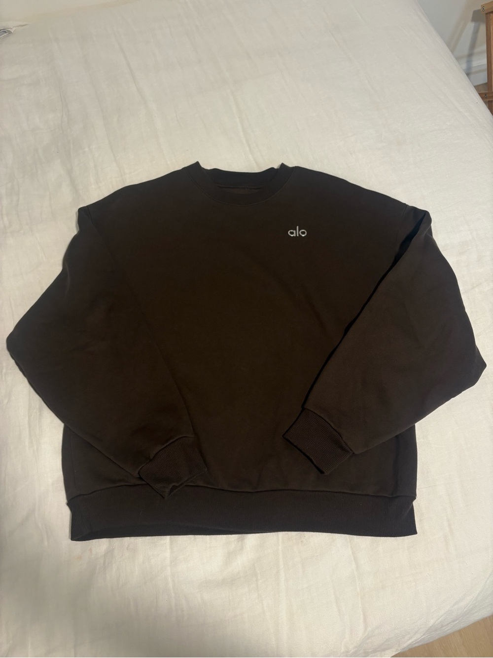 ALO Yoga Men’s Crewneck Sweatshirt in espresso